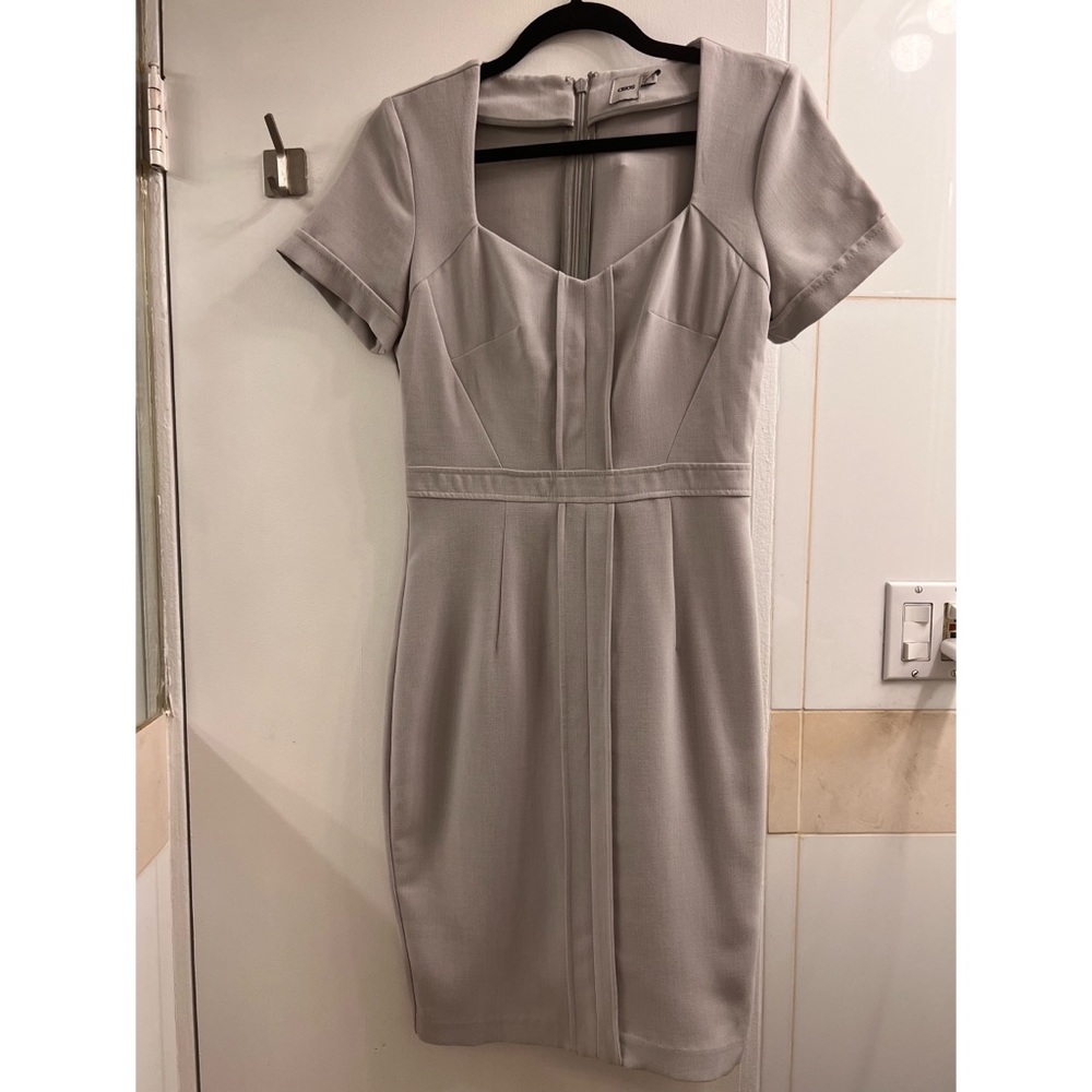 ASOS Gray Fitted Pencil Dress Size 6 EXC Super Flattering